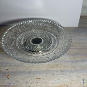 Trinket Dish with Silver Plate Bottom - Jewelry, keys or coin holder - Vanity